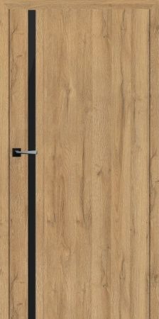 Міжкімнатні двері Нygge Arvika Baldur (чорний ПВХ торець полотна) Oak Grand Premium 