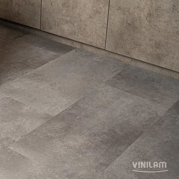 Вінілова підлога Ceramo Vinilam 2,5 мм Цемент Сталевий 71610