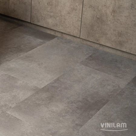 Вінілова підлога Ceramo Vinilam 2,5 мм Цемент Сталевий 71610