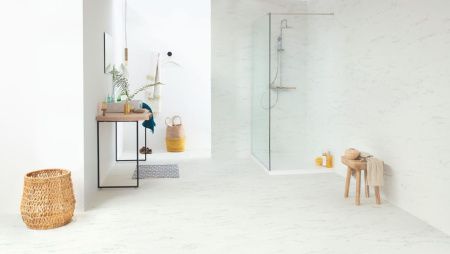 Вінілове покриття Quick Step Oro Base Білий Каррарський Мармур AVSTT40136