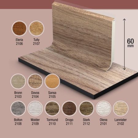 Плінтус Для LVT/SPC Grabo GraboProfil Hard Foam Skirting 60 мм