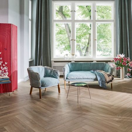 Ламінат Parador TrendTime3 Нerringbone Дуб Скайлайн Перлинно-Сірий 1747861 фото в інтернет-магазині 1Floor