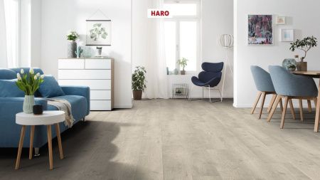 Ламінат Haro Tritty 100 Дуб Бергамо Срібно-Сірий 541470 фото в інтернет-магазині 1Floor