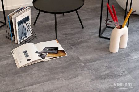 Вінілова підлога Ceramo Vinilam 2,5 мм Цемент Сірий 71616