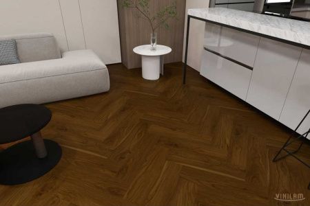 Вінілове покриття Vinilam Parquet Herringbone 2,5 мм Американський Горіх WF 0830