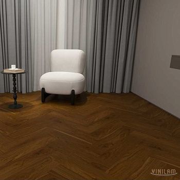 Вінілове покриття Vinilam Parquet Herringbone 2,5 мм Американський Горіх WF 0830