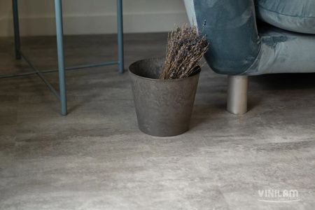 Вінілова підлога Ceramo Vinilam 2,5 мм Цемент Світлий 71614
