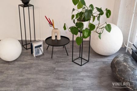 Вінілова підлога Ceramo Vinilam 2,5 мм Цемент Сірий 71616