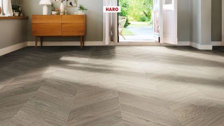 Ламінат Haro Tritty 200 Aqua Chevron Oak Grey 545182 фото в інтернет-магазині 1Floor
