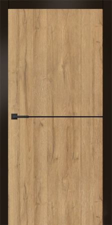 Міжкімнатні двері Нygge Arvika Eris Lux (чорний ПВХ торець полотна)  Oak Grand Premium