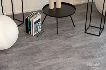 Вінілова підлога Ceramo Vinilam 2,5 мм Цемент Сірий 71616