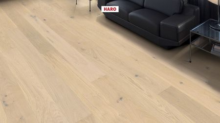 Паркетна дошка Haro 2500 1-Strip Дуб Light White 548123
