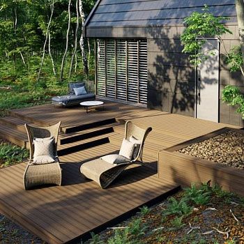 Терасна дошка Bergdeck Брашована 25x150x2400 мм